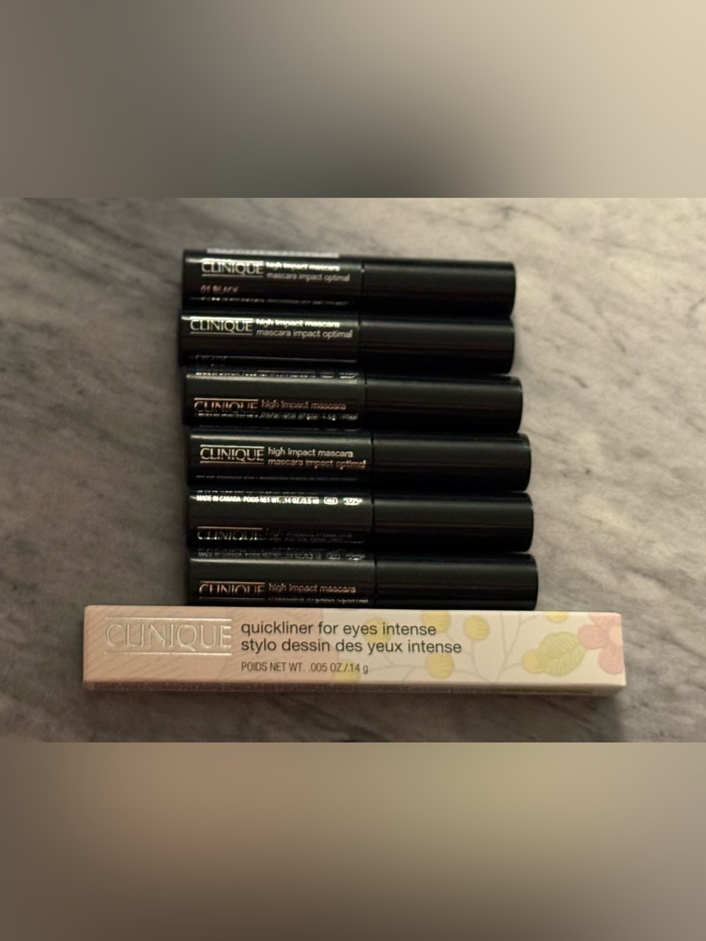 Clinique Black High Impact Mascara Set with Quickliner for Eyes Intense - Black
